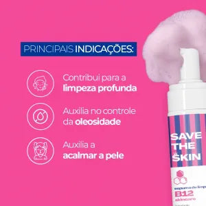B12 Skincare Espuma de Limpeza Vitamina B12 120ml - Save The Skin