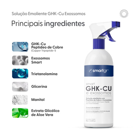 Smart Solução Emoliente com GHK-Cu e Exossomos – 1L | Smart GR