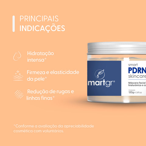 Smart PDRN -  Máscara Facial Ácido Hialurônico e Colágeno Vegetal - Smart GR