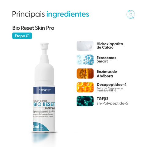 Smart Derma Bio Reset Skin Pro com Hidroxiapatita de Cálcio – 4 x 3 ml | Smart GR