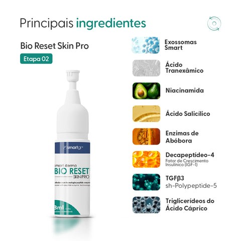 Smart Derma Bio Reset Skin Pro com Hidroxiapatita de Cálcio – 4 x 3 ml | Smart GR