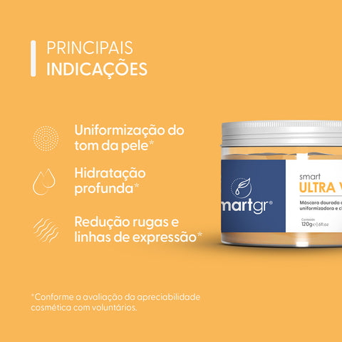 Smart Ultra Vita - C - Máscara Fácial Dourada - Smart GR