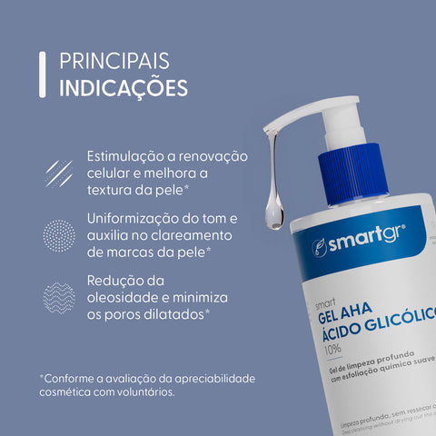 Smart Gel AHA – Ácido Glicólico 10% – 200 ml | Smart GR