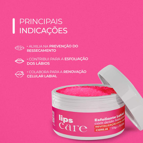 Esfoliante Labial de Cereja - Lips Care – 15 g | Smart GR