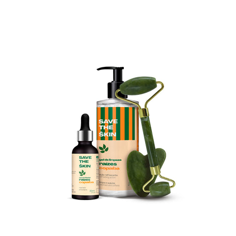 Gel de Limpeza 200ml e Sérum Facial Raízes Copaíba 30ml