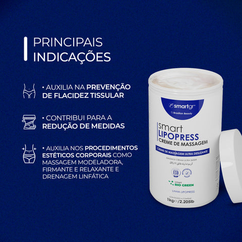 Smart Lipopress Ultra – Creme de Massagem – 1 kg | Smart GR